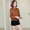 New Leather Jacket, Genuine Leather Jacket, Women's Short Sheepskin Motorcycle Jacket, Korean Style Slim Fit Versatile Jacket