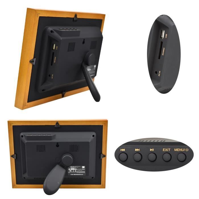 KODAK 7 Pouces En bois cadre photo numérique avec diaporama automatique et mémoire intégrée -Burlywood