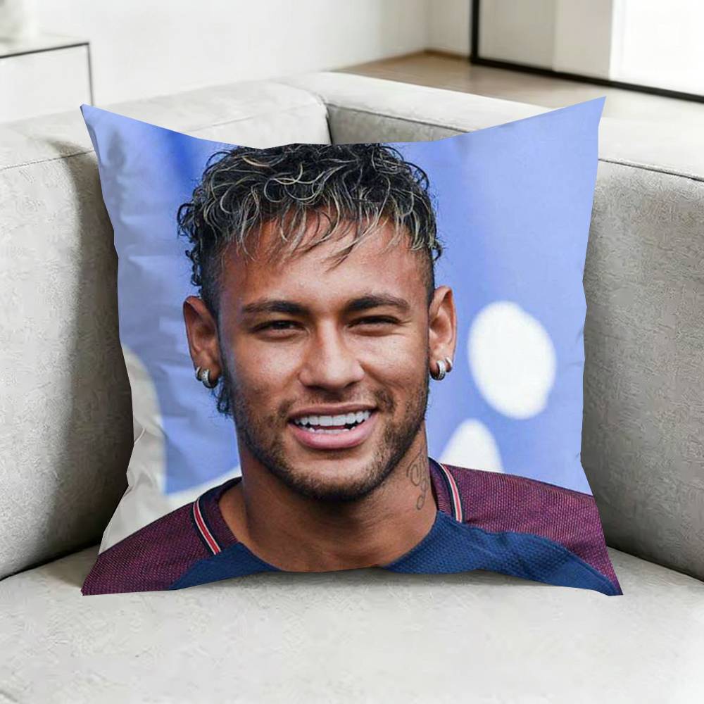 Football Sport NNeymarR Pillow Case Square DoubleSided Sofa Cushion Cover Bedroom Bedside Pillow Gift