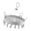 Clip and Drip Hanger Household Multiple Clip Hanging Drying Rack Hook Underwear Hanger for Underwear Gray Round Shape