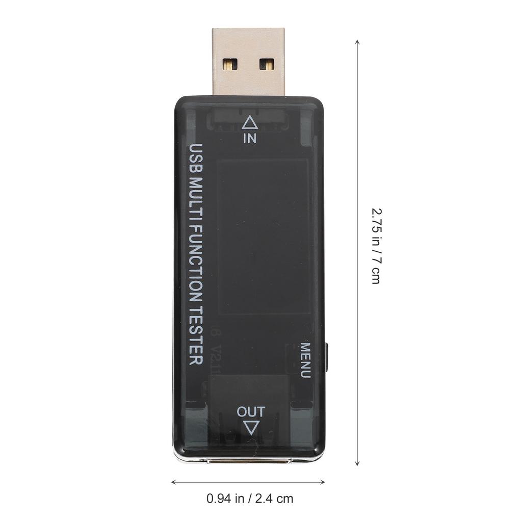 USB Voltage Current Multimeter LCD Voltmeter Ammeter for Phone Test Power Capacity Monitoring Compact Plug and