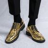 Casual Shoes for Men Shoes Big Size Fashion Gold Silver Loafers Men Luxury Casual Brogue Club Wedding Party Block Leather Shoes