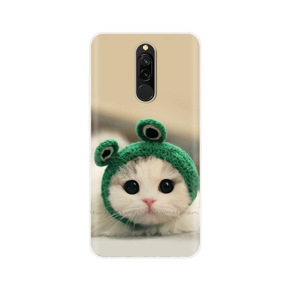 For Redmi 8 8A Pro Case TPU Silicone Shockproof Cat Phone Cover For Redmi 8 8A 7 7A redmi7 Transparent Funda Printing Soft Coque