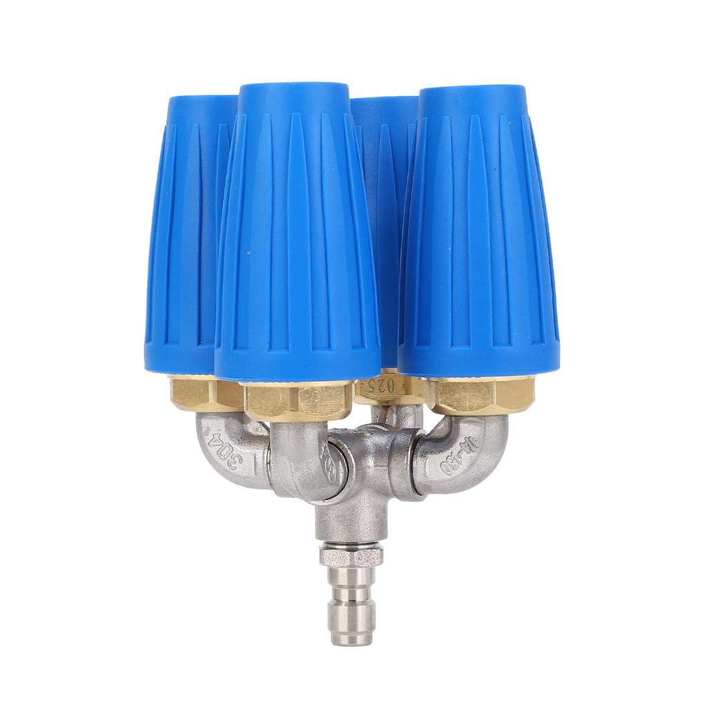 4 In 1 Pressure Washer Nozzle Blue 360 Degrees  Rotating 4000psi 1/4 Inch Quick Connector Pressure Washer