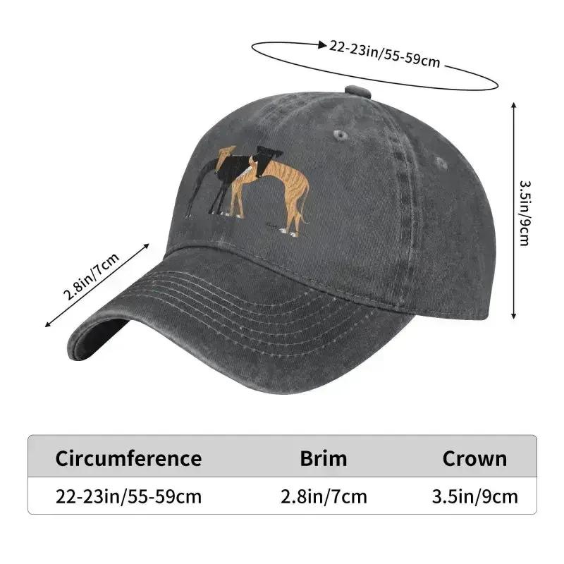 Custom Cotton Greyhound Dog Baseball Cap Women Men Breathable Head Rest Brindle Hound Dad Hat Streetwear
