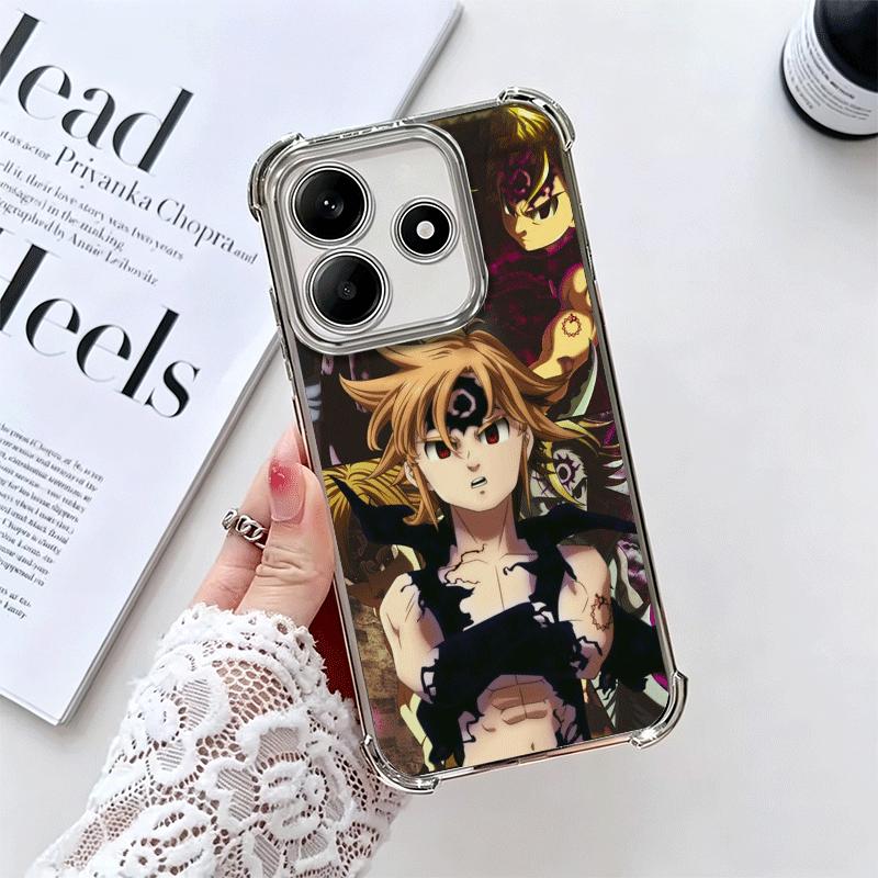 

Seven D-Deadlys Sins Meliodas Soft Phone Case For Xiaomi Redmi Note 14 15 Pro Plus 13 12 11S 11T 5G 10 9S 9 Plating Anti-Fall Fu Redmi Note 9S