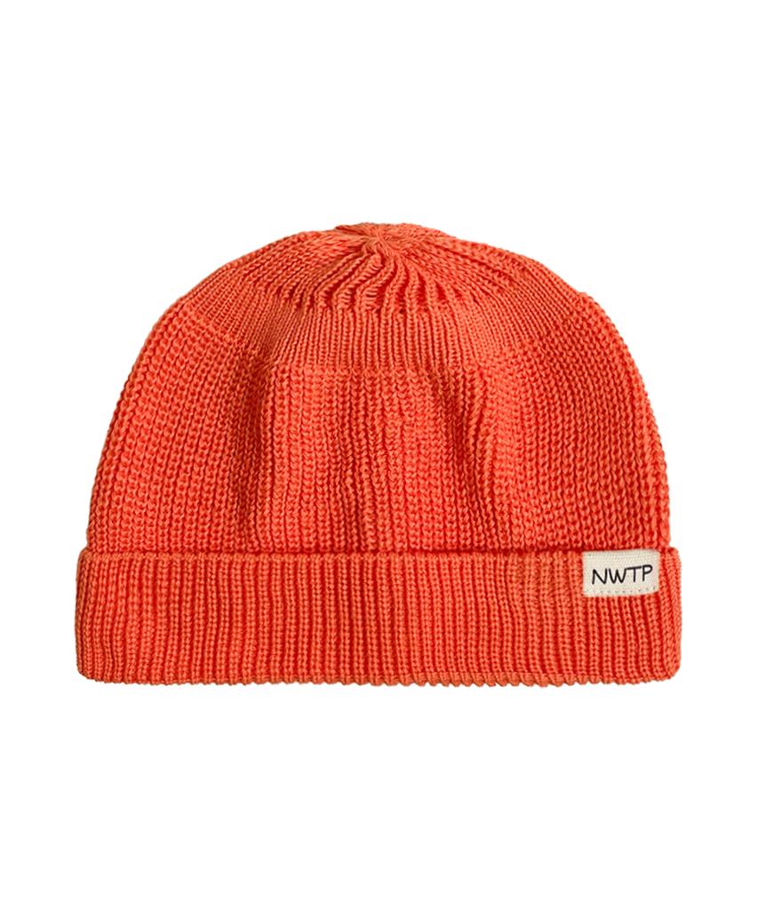 Nyuteib Thin Oversized Cotton Short Beanie - Orange