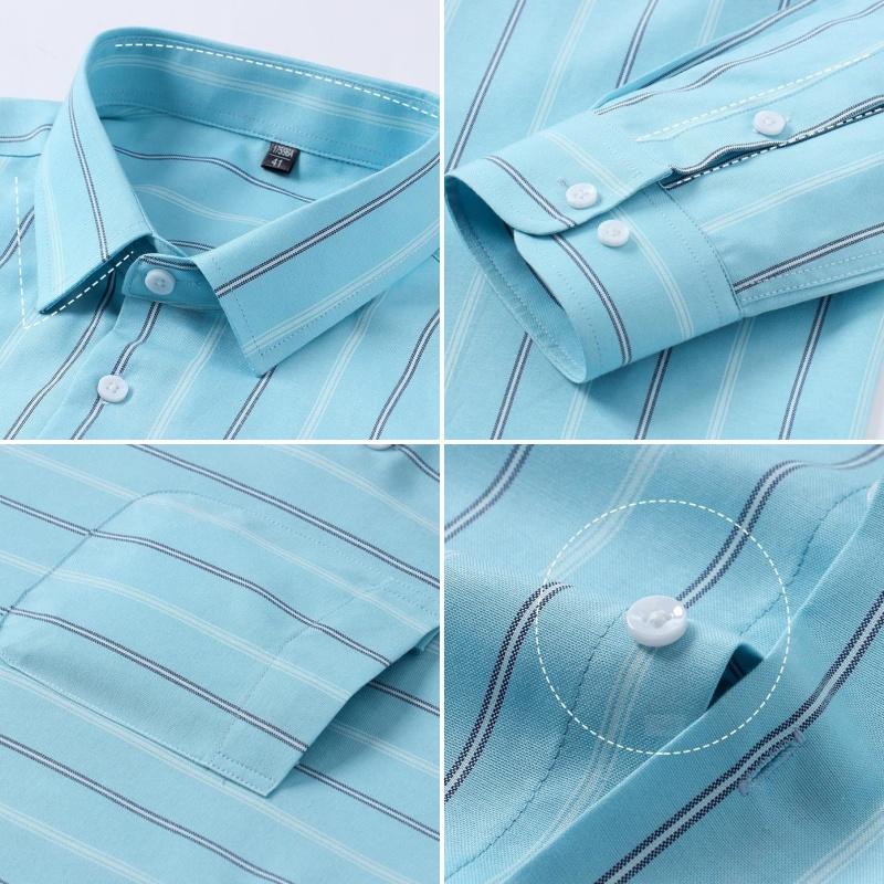 New 100% Pure Cotton Shirts Oxford Men Solid Color Shirt Long Sleeve Regular Fit Men Pocket Casual Autumn Male Shirt 7XL 8XL