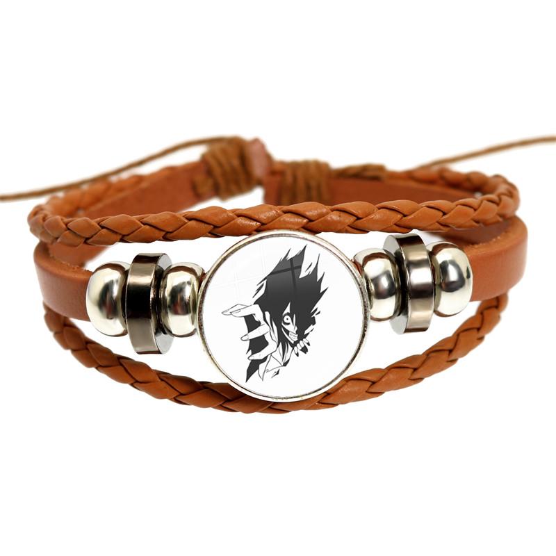 Fashion Accessory Gift For Kids Hot Creepypasta CREEPY PASTA TICCI TOBY Bracelet Glass Leather Bangle JEFF THE KILLER
