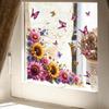 Creative Sunflower Glass Stickers for Bedroom, Living Room, Kitchen, Bathroom and Windows