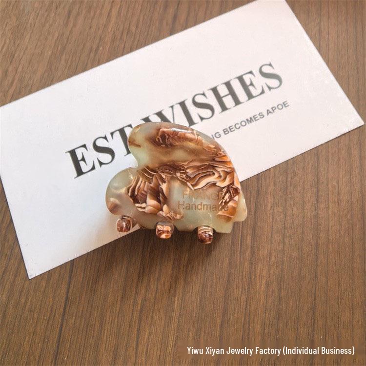 Korean Heart Acetate Claw Hair Clip, Large Size for Simple Bangs, Headwear Jewelry.