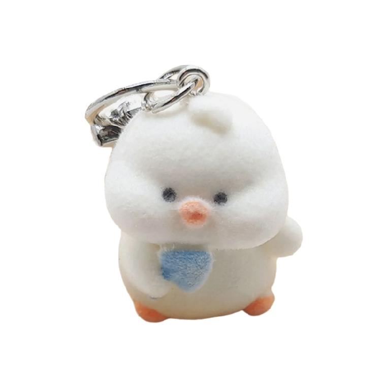 Elegant 3D Flocking Animal Keychain for Ladies Unique Designed Car Key Chain Fashionable Keyring Pendant Ornament