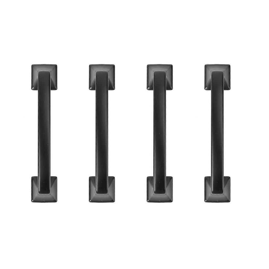 Retro Drawer Knobs Furniture Drawer Knob Black Zinc Alloy 1 Set 4 Pcs For Kitchen And Cabinet Doors