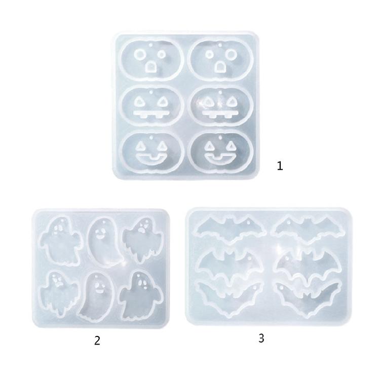 Zucca Pipistrello di Halloween per Portachiavi Orecchini Stampo in Silicone Stampo per Resina Epossidica per Accessori Orecchini Gioielliere