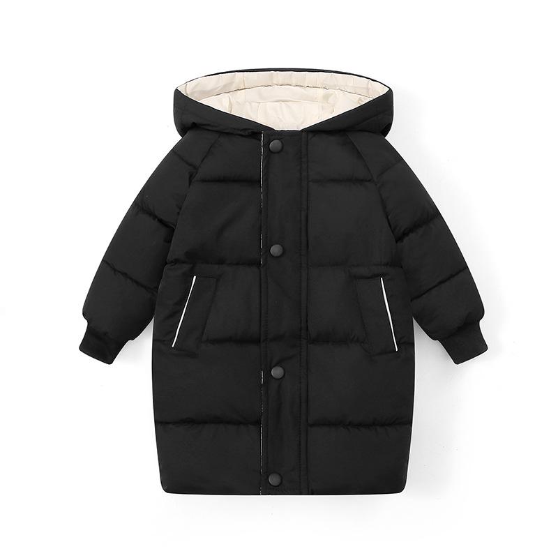 Kids' Mid-Length Winter Cotton Jacket for Boys & Girls - Korean Style