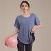 Women's Summer Loose Fit Sport Cover-up Yoga T-Shirt - Breathable, Sweat-wicking, Short Sleeve Fitness Top