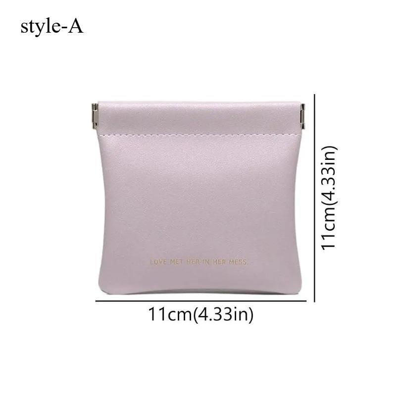 Bullet Storage Bag with Automatic Closure, Wired Headphone Storage Bag, PU Coin Purse, Mini Portable Lipstick and Makeup Bag