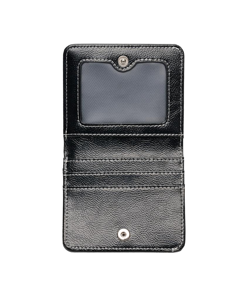 Lemasque Daisy Photo Slot Wallet Bill Card Holder Black