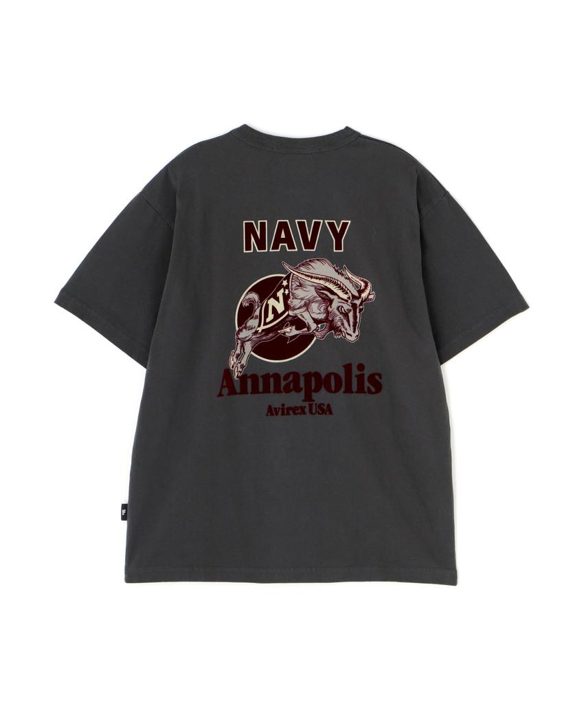 AVIREX MIL. ACADEMY T-SHIRT "US.NAVY" Men's M 410 Charcoal 783-5134027