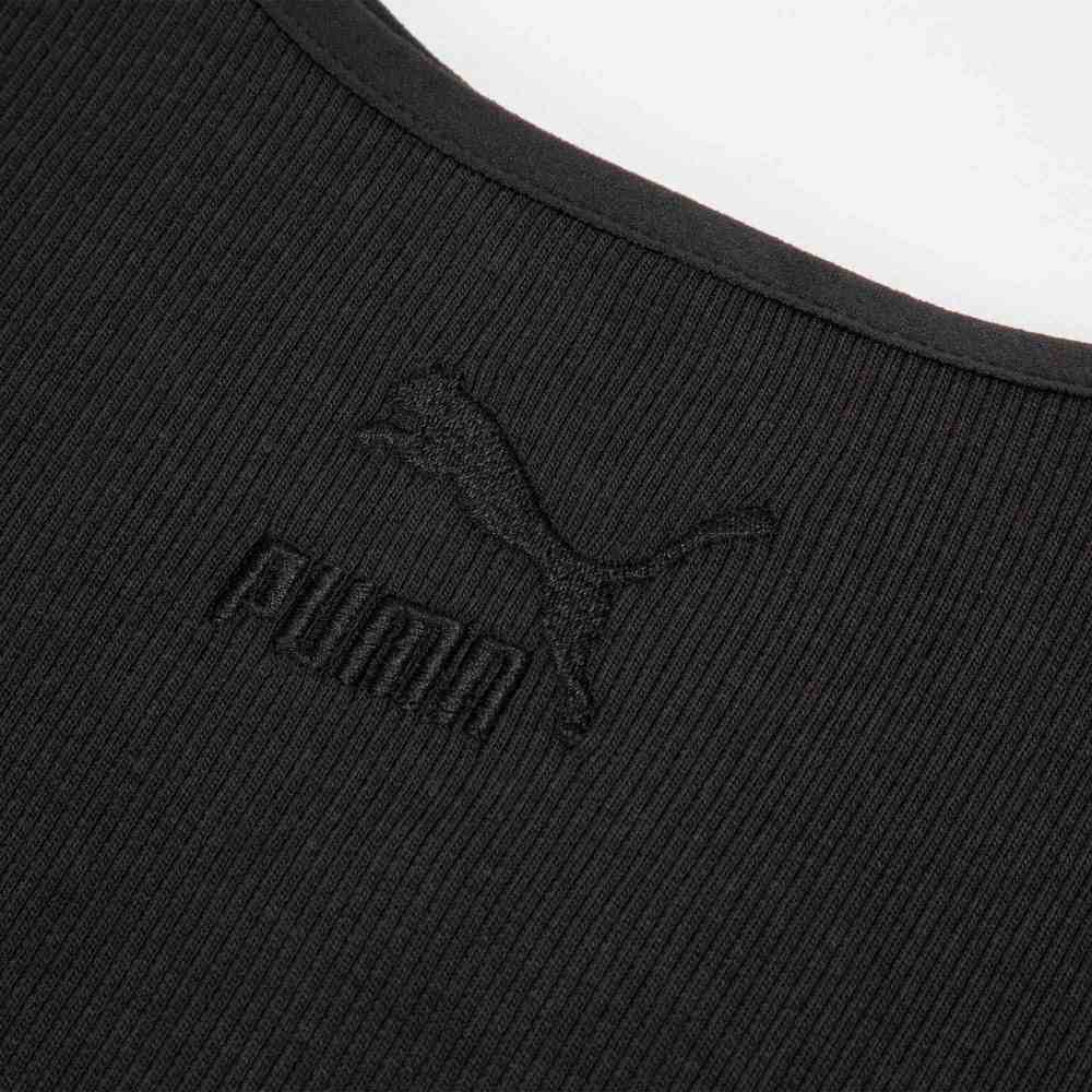 Puma Ss23 Tribute To Chinese Culture Solid Color Casual Sleeveless Dress Women Dresses Black 621934-01