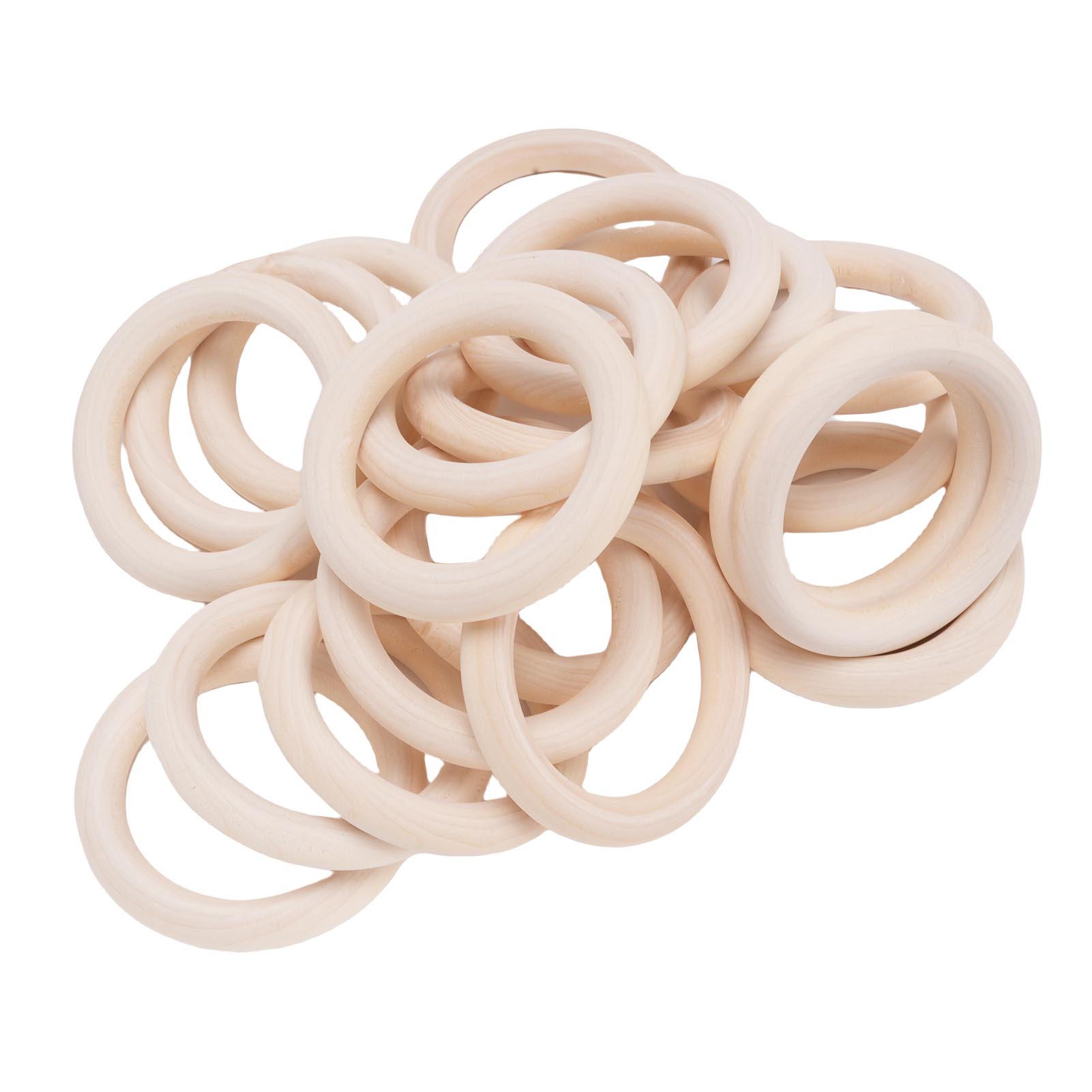 

20 шт. Деревянные кольца ручной работы 7 см Соединительные кольца Незаконченные деревянные круги для кружевных украшений Ручки для сумок
