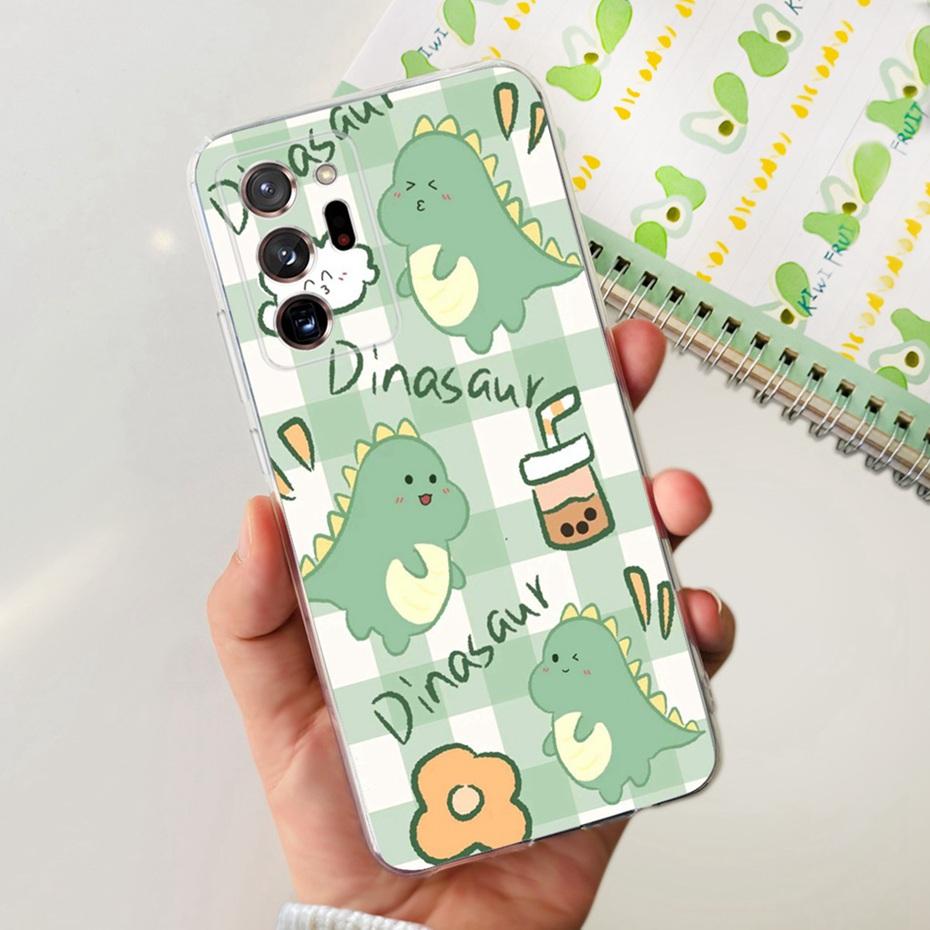 Case For Samsung Galaxy Note 20 Ultra 5G Note20 Cute Flower Cat Painted Soft Silicone TPU Cover For Samsung Note 20 20Ultra
