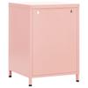Pink Nightstand 35 x 35 x 51 cm Steel