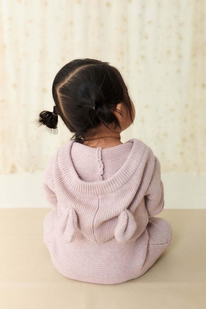 Bear Ear Knit Coverall JBNO245048 Baby LAV 50 [Jamie Kay]