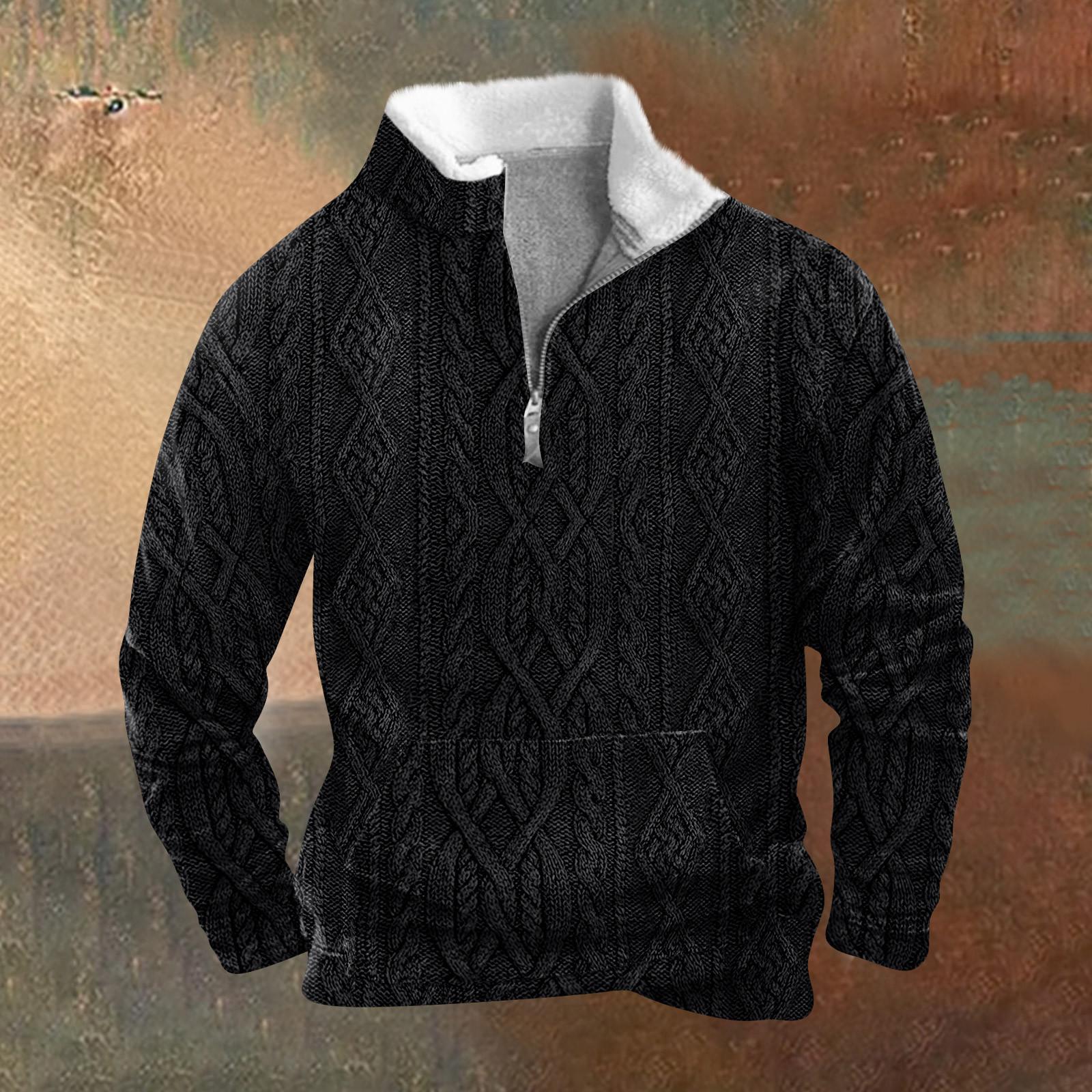 

Весенняя и мужская толстовка с воротником-стойкой — это повседневные свитера для активного отдыха, топы L чёрный