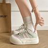 Queen Fan retro platform casual board shoes women's 2025 new summer skirt soft-soled sports canvas shoes