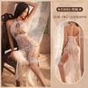Sexy Underwear Lace Tube Top Perspective Seduction Pajamas Sexy Split Skirt Cheongsam Lace Method