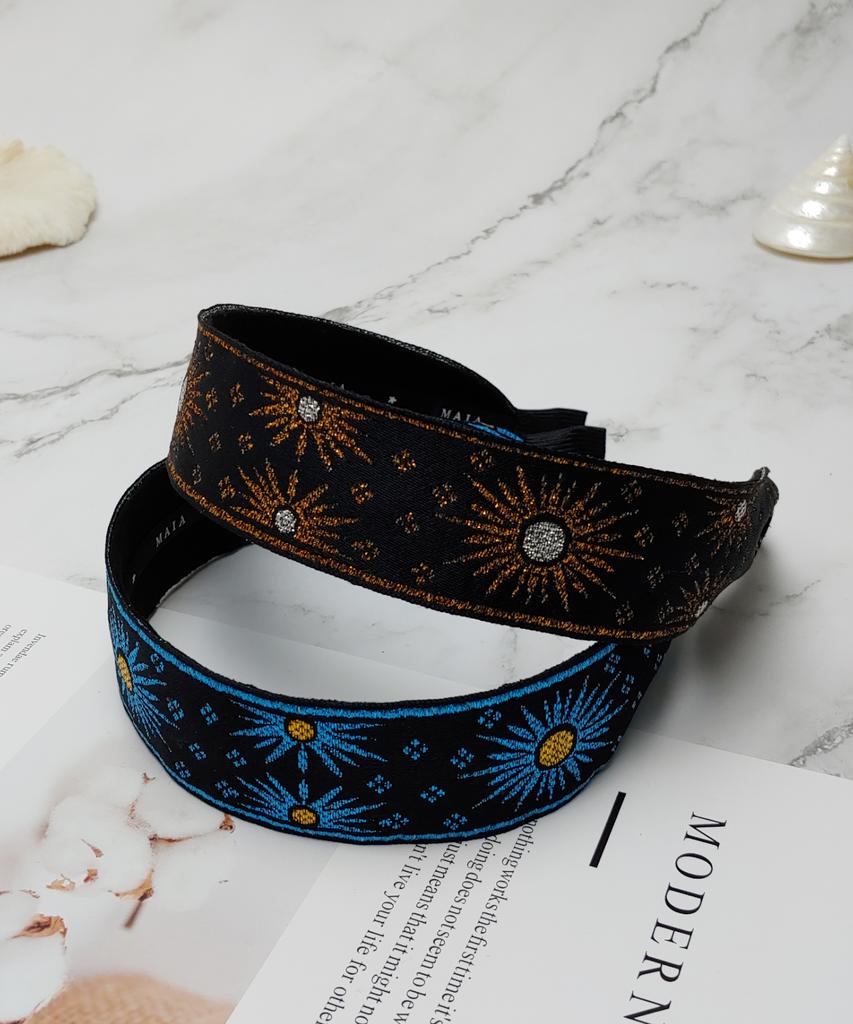 Maia Retro Pearl Headband - Brown