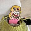 For iPhone 15 Silicone Case Cute Makeup Girl Design Shockproof Phone Back Cover