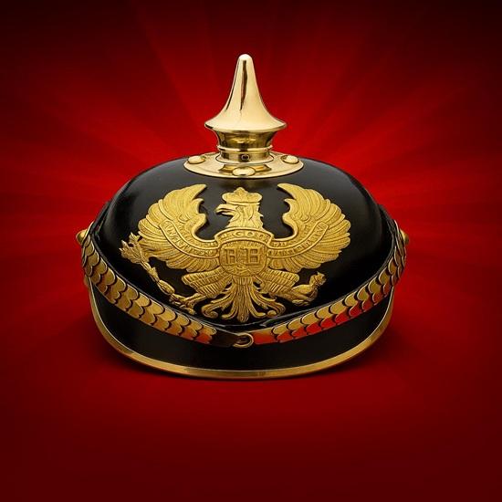 Brass Leather Prussian Pickelhaube Helmet Handcrafted German Imperial Style Gifting Item