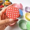 Food Grade Baking Paper 100PCS Disposable Cupcake Liners, Food-Grade Greaseproof Cups, Polka Liners Dot Print Standard Muffin Molds for Home