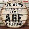 Vintage Rustic Metal Sign Wall Decor, Farmhouse Circle Poster with Quote