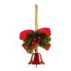 Christmas Tree Ornament Bow Pine Branches Decorative Bells Home Ambiance Doorway Wind Chime Decoration Christmas Theme Party Decor Gift
