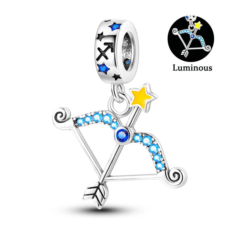 Charm Bead Components Compatible With Pan Copper Metal Firefly Ocean Star Butterfly Glowing Changing Color Trendy Authentic Original Bracelets Do It