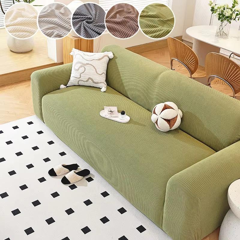 Cordstoff Passform-Abdeckung Hergestellt für (1./2./3./4. Platz) Einzelpack Dehnbarer Cord Nichtrutschend Komplette Umwicklungs-Schutzhülle für Bettkasten Textil-Sofa-Set 1PC 1 seater