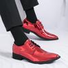 Fashion Derby Shoes Men Shoes PU Low Heel Pointed Banquet Hairstylist Casual Men Shoes Large 38-46