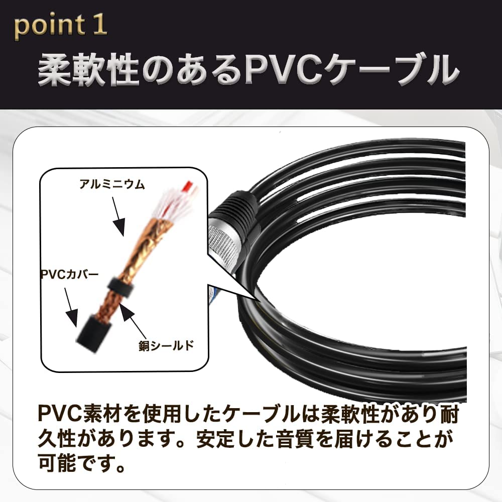 AZNABLE XLR Microphone Cable 10m Male to Female Cannon Cord
