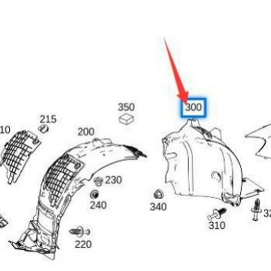 Front Wheel Liner for Mercedes-Benz C-Class W205 (2056912900/2056912800)