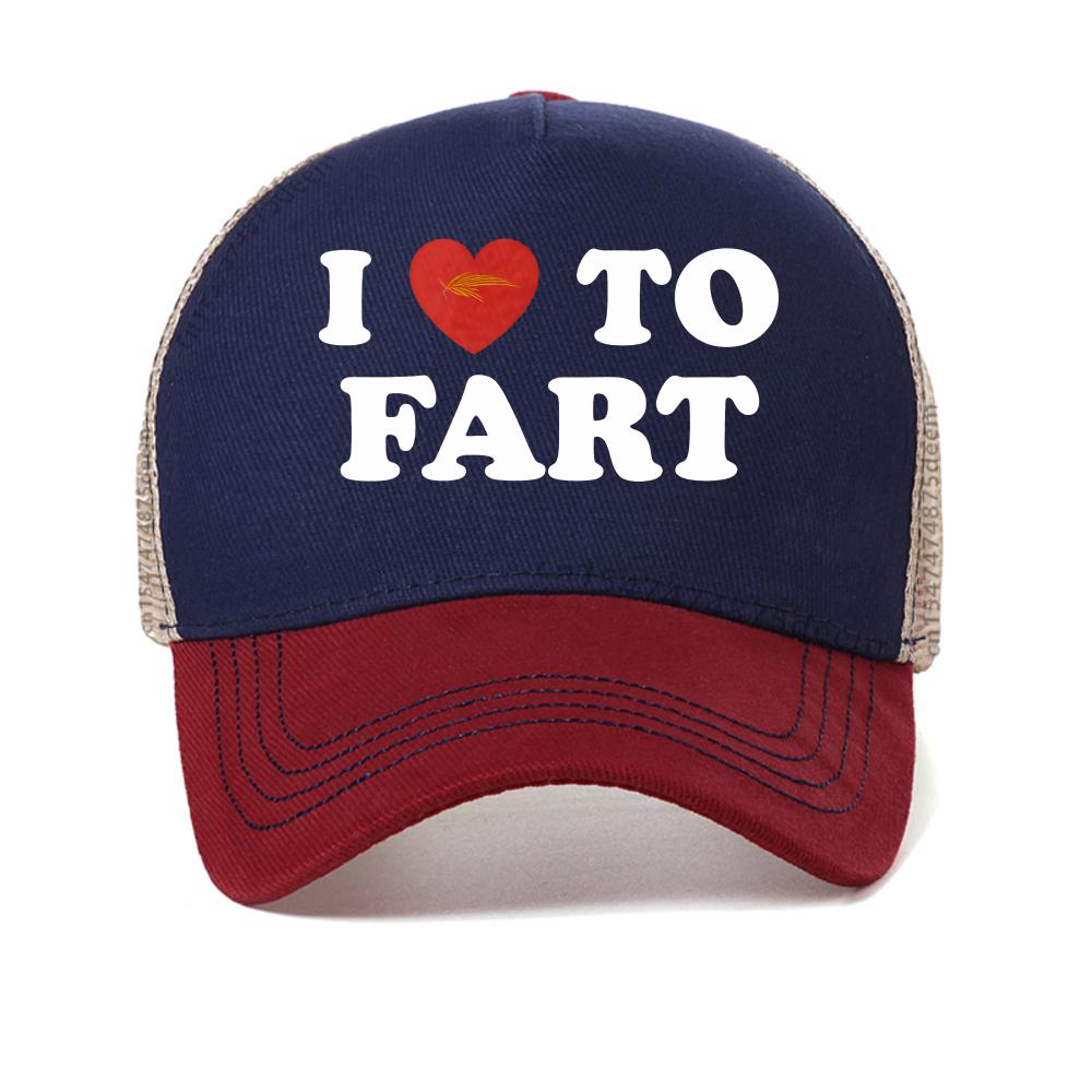 I Love To Fart Baseball Cap Funny and Self Deprecating Unisex Women Caps Fashion Outdoor Casual Sport Hat Adjustable Snapback Hats