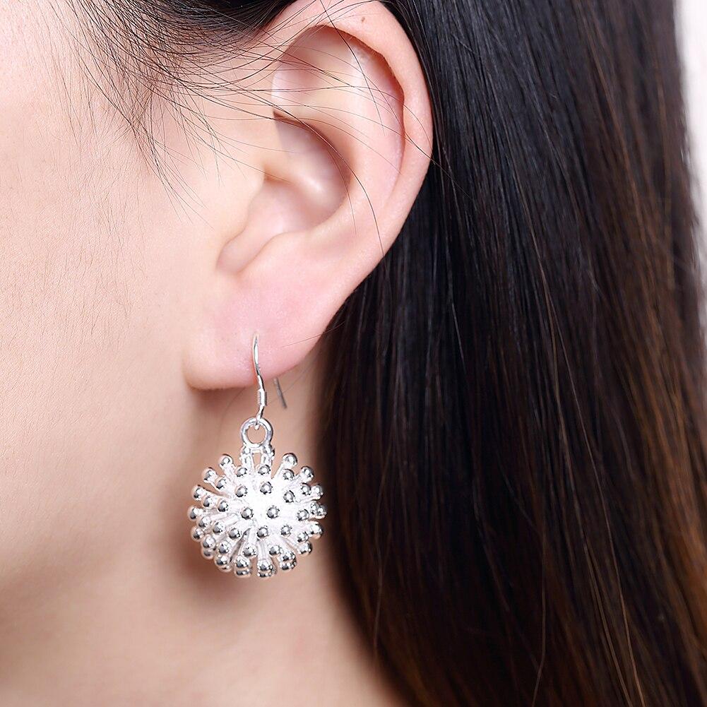 925 Sterling Silver Necklace Earring Bracelet Rings Jewelry Set for Women Fireworks Pendant Bangle Charm Fashion Party Gift