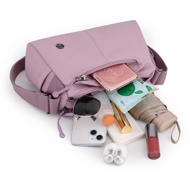 Women's Lightweight Nylon Bag Solid Color Shoulder Bag