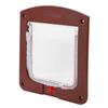 Square PP Controllable Switch Pet Door Dog Cat Flap Door Coffee Color