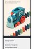 Automatic Little Train Domino Dispenser with Sound & Light - Educational Toy for Kids