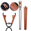 Thickened Fire Tongs with Leather Cover Bonfire Firewood Clip Anti-Scald Long Handle Fire Poker Outdoor Camping BBQ Tools