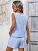 2026 Summer European & American Women's Sleeveless Round Neck Vest & Shorts Casual Fashion Two-Piece Set