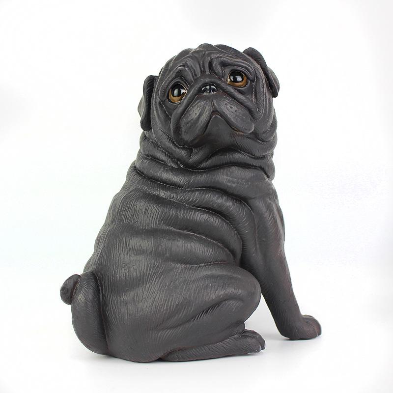 Wildlife Simulation Pug Figurine Toy for Kids